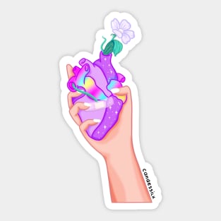 Heart blooming Sticker